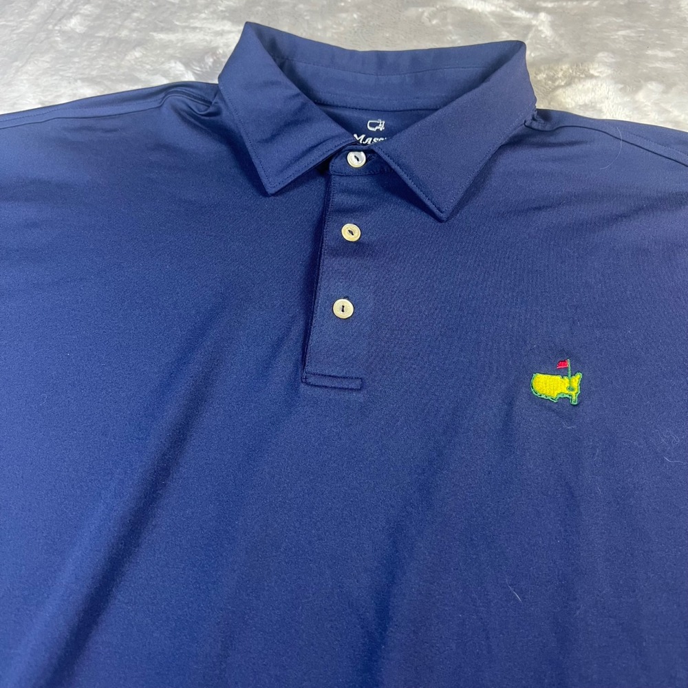 Masters Tech Men's XL Polo Shirt Navy Blue Short Sleeve Performance Golf MT110